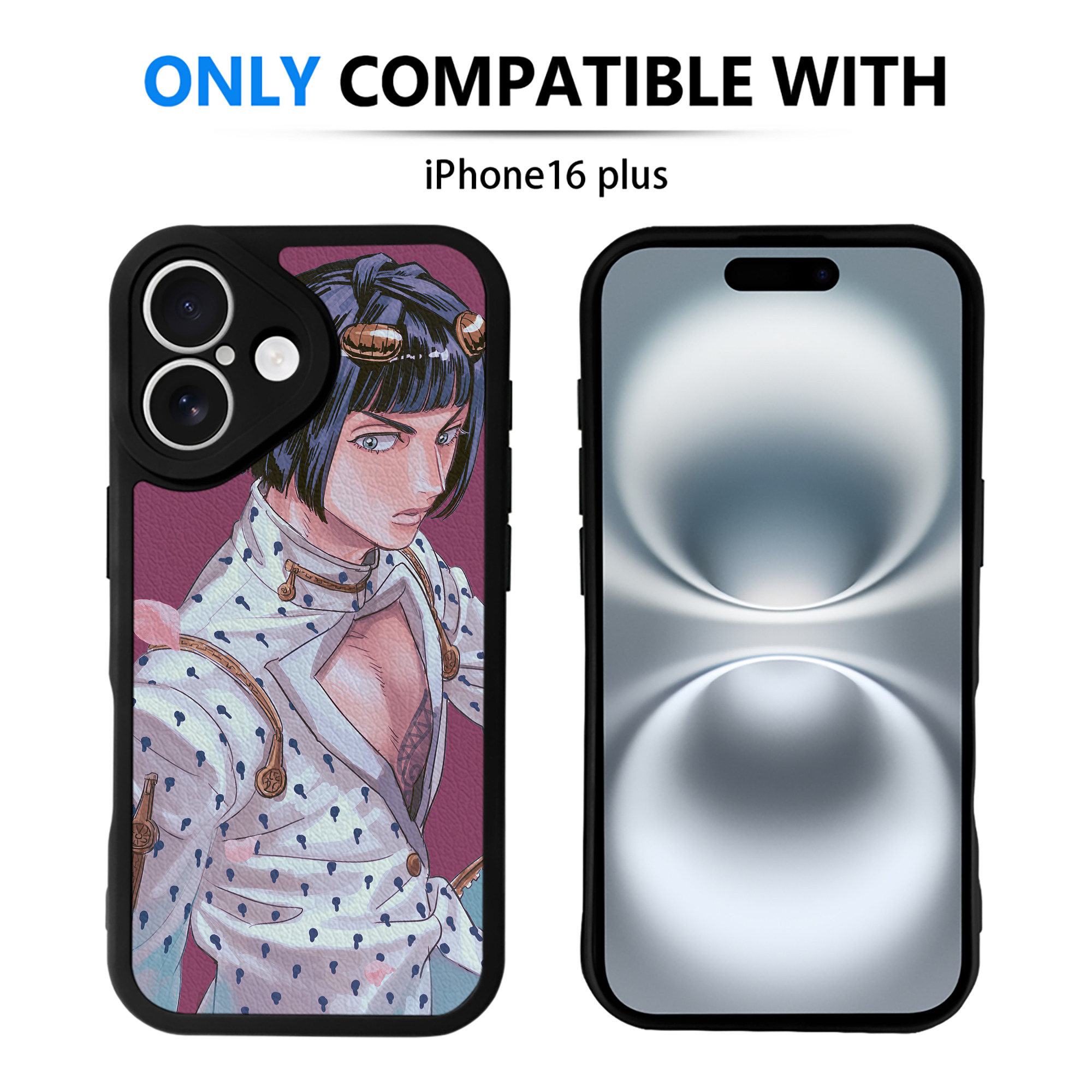 （画像用） ジョジョの奇妙な冒険 JoJo's Bizarre Adventure 【iPhone 16シリーズ対応】シリコンスマホケース（レザー調） 材質：シリコン